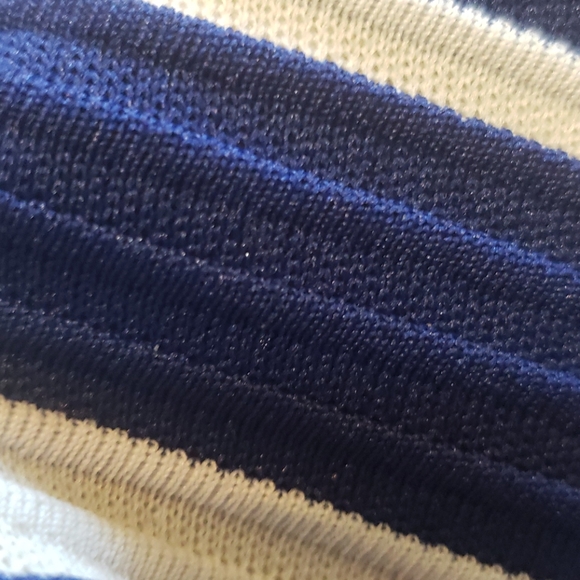 vintage Striped blue sleeveless Long vest - Picture 11 of 13